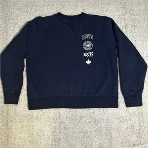 Roots Navy Blue Crewneck Sweatshirt Size L